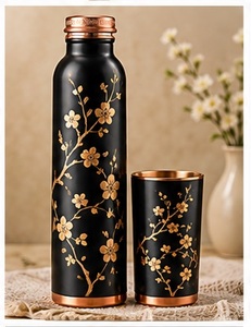 Botella de Agua de Cobre con Tapa de Miel Pura, a Prueba de Fugas, Ecológica, Portátil, para Viajes - Product Image 2