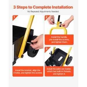 Macchina per Tracciatura Linee Stradali a 4 Ruote per Carichi Pesanti 24 x 13 x 35,4 Pollici, Macchina per Tracciatura Linee ad Alta Visibilità - Product Image 4