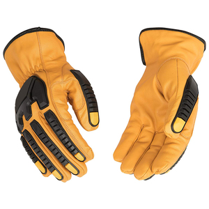 Advanced Grip Leather Impact Protection <b>Gloves</b> Featuring Reinforced Palm Structure And Heavy Duty <b>Knuckle</b> Protection System - Product Image 4