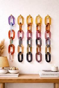 Collier à maillons épais en résine tendance pour femmes et filles - Product Image 4