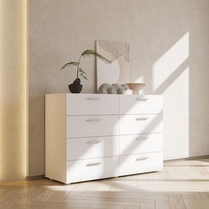 Comò Bianco FCH a 8 Cassetti per Camera da Letto, Ampio Mobile Contenitore per Soggiorno e Ingresso - Product Image 5