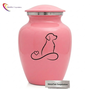 Hot Sale <b>Pet</b> Urns Customized Colours Personalized Design Cremation Urn <b>For</b> <b>Pet</b> Dog Animal Ashes High Quality Metal Funeral Jars - Product Image 1