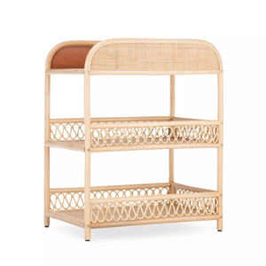 Cambiador de bebé de ratán de la mejor calidad, hecho a mano, mesas de cambio de pañales naturales para niños - Product Image 3