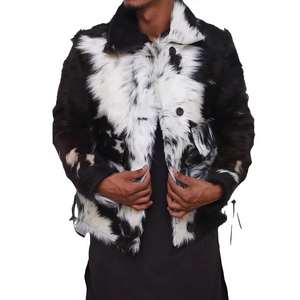 Nouvelle veste en cuir de vachette de qualité supérieure, cuir de vachette vieilli, design de logo personnalisé de qualité supérieure, veste en cuir de vachette pour homme - Product Image 1