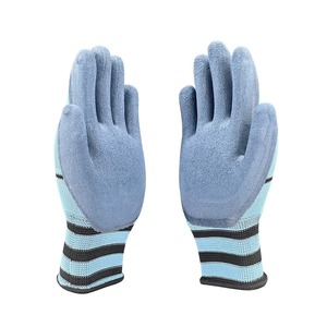 Gants de travail économiques en latex rouge avec doublure en coton tricoté, équipement de protection pour l'industrie, le jardinage et la construction - Product Image 3
