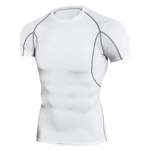 Rashguard de compression MMA BJJ pour entraînement, unisexe, pour adultes, en Spandex/Coton, manches longues, teint en pièce, UPF50+, séchage rapide, 220g - Product Image 3