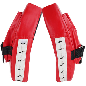 Cibles de frappe personnalisées avec logo pour la boxe - Mitaines de frappe MMA OEM rouges et noires - Cibles ergonomiques pour l'entraînement de vitesse et de précision - Product Image 5