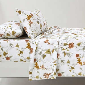 Parure de lit et 2 taies d'oreiller en coton 100% imprimé floral classique, 150 fils/cm², qualité A, toutes saisons - Product Image 4