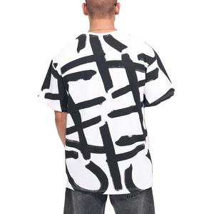 Nouveau design de t-shirts surdimensionnés pour hommes, dernière mode, haute qualité, style col rond, impression de logo personnalisée, t-shirt imprimé surdimensionné pour hommes - Product Image 5