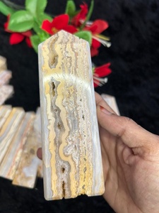 หินอาเกตสีเหลืองธรรมชาติทรงหอคอย ขัดเงา สำหรับบำบัดรักษา พลังเรกิ ตกแต่งบ้าน ของขวัญ - Product Image 5