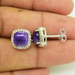 Wholesale Natural Cubic Zirconia Gemstone Earring 925 Sterling <b>Silver</b> <b>Stud</b> Hot Sale Trending Fine Earrings Fine Jewelry Supplier - Product Image 5