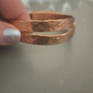 Belladec BI-WT734 Women's <b>Copper</b> Magnetic <b>Bangles</b> Natural <b>Copper</b> Handmade Personalization Embossed Design Promotional Gift Daily - Product Image 2