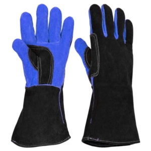 Heavy-Duty Reinforced Cowhide Split Leather Safety <b>Gloves</b> Industrial Welders BBQ Firefighting Waterproof Hand Protection - Product Image 6