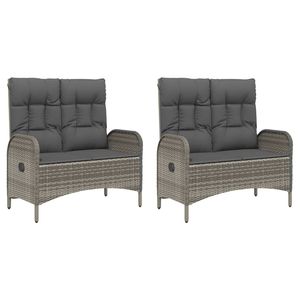 Ensemble de salle à manger de jardin en bois d'acacia avec rotin PE gris et acier thermolaqué, durable et élégant - Product Image 6