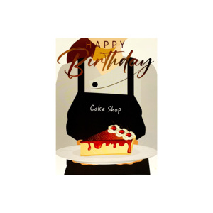 Carte de vœux pop-up Gâteau aux cerises - Product Image 1
