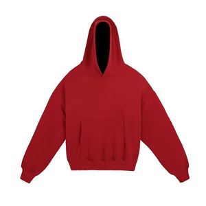 <b>Men's</b> Long Lined Washed Hoodie 100% Cotton French Baggy Streetwear Solid Color OEM/ODM Custom Clothing manufacturers - Product Image 2