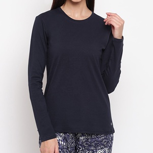 Nouveauté tendance : T-shirt personnalisé à manches longues pour femme, en coton durable, motif uni, idéal pour l'été BD - Product Image 2