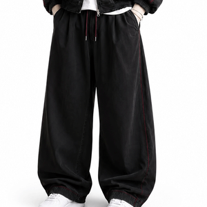 Wholesale Men's Open Hem Sweatpants Comfortable Lounge Pants with Adjustable Waist for Active Lifestyle - Product Image 3
