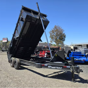 Unused 2026 7x16 Hillcrest Trailers 7×16 17.6K Dump Trailer Telescopic Lift 40″ Sides <b>For</b> Sale - Product Image 1