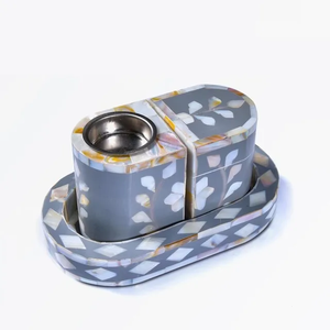 Juego de Incienso NexaPearl con Incrustaciones de Madreperla, Quemador de Incienso Contemporáneo con Mosaico de Conchas para Interiores Modernos y Lujosos - Product Image 5