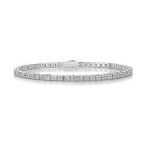 Pulseras de tenis de moda de 16cm, 17cm, 18cm, con diamantes completos brillantes de 3mm, elegantes pulseras de moissanita y diamantes de 3mm de la India - Product Image 4