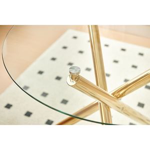 Tavolo da pranzo con piedistallo Mid-Century da 42,1 pollici con piano in MDF per 4-6 persone, tavolino da caffè o tavolino d'appoggio - Product Image 3