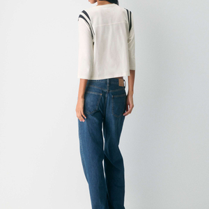 Camisetas de Verano para Mujer, a la Moda, Transpirables, con Logotipo, Casuales, de Manga 3/4, Cuello Redondo, para Mujer de Negocios - Product Image 2