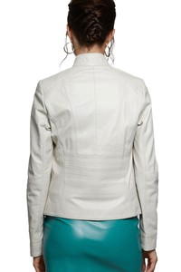Chaqueta de Cuero para Mujer con Cuello Alto, Abrigo de Cuero Personalizado para Invierno, Venta al Por Mayor - Product Image 2