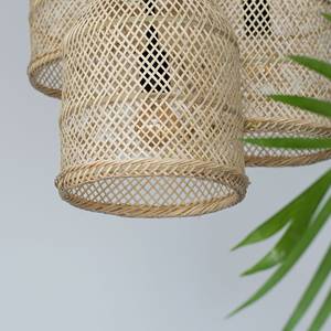 Luminaire suspendu triple en bambou fait main de qualité supérieure, style rustique en rotin naturel, fournisseur et fabricant - Product Image 4