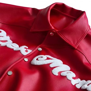 High Quality Embroidered <b>Leather</b> <b>Jacket</b> Fashion Biker Coat Genuine <b>Leather</b> Custom OEM ODM Manufacturing Sample Service - Product Image 6