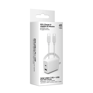 Caricatore da Muro Dual PD 30W con USB-C a USB-C ad Alta Potenza, Categoria Prodotti: Caricatori e Adattatori - Product Image 3