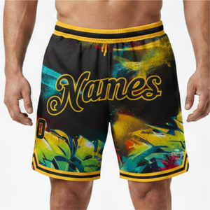 Shorts de basketball d'été pour hommes, sportifs, 100 % polyester, séchage rapide, personnalisables, maille de haute qualité, couleur unie, taille mi-haute, vente en gros - Product Image 5