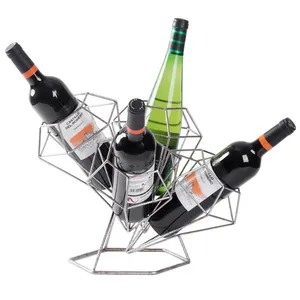Support décoratif pour bouteille fait main, décoration intérieure de luxe en métal, support minimaliste pour bouteille de vin en métal, durable, style farmhouse - Product Image 3