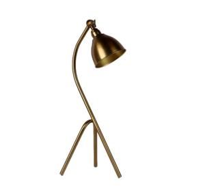 Lámpara de mesa industrial de latón con pantalla de campana, cuello flexible ajustable para sala de lectura, fuente de luz LED E27, CA 220V - Product Image 3