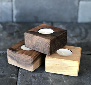 Centro de mesa de madera natural, superventas, portavelas de madera rústica de alta calidad, portavelas de madera ecológico para el hogar - Product Image 5