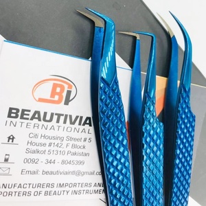 แหนบต่อขนตาพลาสม่าชุดพลาสม่าแบบมืออาชีพป้องกันไฟฟ้าสถิตย์ปลายเส้นใยสูงทำจากเหล็กคงทนแบบญี่ปุ่น - Product Image 2