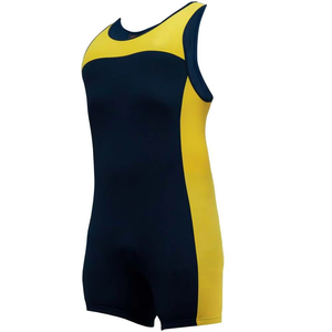 Tenue de compétition de lutte personnalisée, justaucorps sur mesure pour hommes, tissu extensible performant, léger et respirant, sports d'équipe - Product Image 6