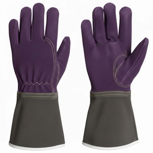 Gants de soudage longs en cuir rouge, gants de travail pour soudage TIG et MIG, gants en cuir pour foyer, camping et extérieur - Product Image 4