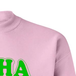 <b>Pink</b> Graphic Crewneck Pullover Sweatshirt <b>Long</b> <b>Sleeve</b> Ribbed Cuffs Casual Womens Fleece <b>Top</b> Fashion Streetwear Everyday - Product Image 4