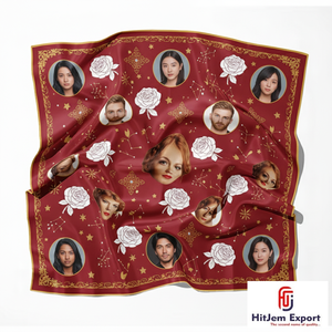 Collection en Gros de Foulards de Luxe Personnalisés en Soie Imprimée, Écharpes Carrées Tendance pour la Tête et le Cou, Collection Hijab - Product Image 3