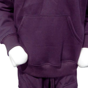 Sudadera de invierno 100% algodón polar transpirable con capucha, cordón ajustable, puños y dobladillo acanalados, bolsillos delanteros, servicio OEM para hombre - Product Image 6