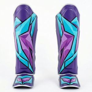 Protège-tibias de boxe turquoise avec protection rembourrée de la voûte plantaire pour le kickboxing, le Muay Thai, l'entraînement et le sparring MMA - Product Image 6