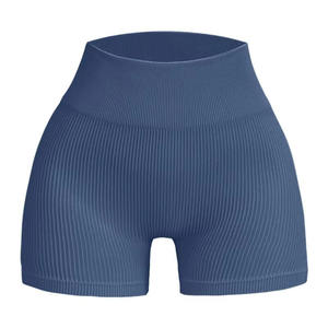 Shorts de yoga sans couture personnalisés pour femmes, effet push-up, taille haute, extensibles, pour la gym, contrôle du ventre, écologiques, vente en gros - Product Image 5