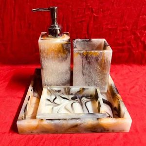 Juego de Baño de Resina Ecológica con Escultura Náutica Estructurada, Decoración del Hogar, Estilo Ángel del Amor, Alta Demanda - Product Image 1