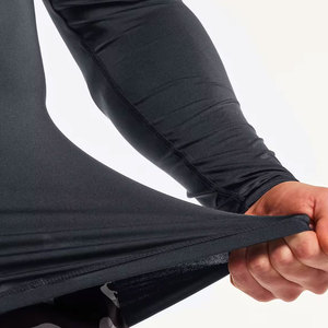 <b>Men</b> Dark Gray Breathable Eco-Friendly Front Logo Quick Dry <b>Compression</b> Rash Guard Sport <b>Shirt</b> Adult Fit - Product Image 6