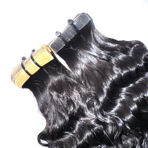 Precio al por mayor: Paquetes de cabello humano vietnamita 100% natural ondulado con cinta adhesiva - Product Image 1