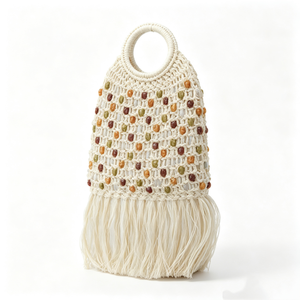 Customized festival handbag, resort purse, summer beach party bag, ethnic‑style casual tote, vacation statement handbag - Product Image 3