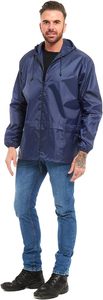 Chaqueta cortavientos impermeable con capucha, informal, estilo urbano, con bloques de color, plegable, para viaje. - Product Image 1