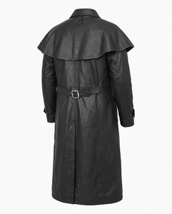 Eco Friendly <b>Men</b> <b>Long</b> <b>Coat</b> Windproof Lightweight Overcoat Button Front Outerwear - Product Image 2