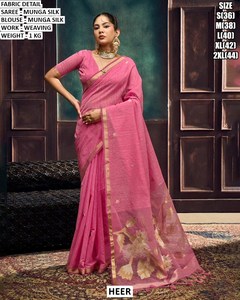 Sari traditionnel en soie Munga Rajwada Rangoli de Shree Krishna Textiles pour femmes - Anti-humidité et infroissable pour mariages et fêtes - Product Image 4